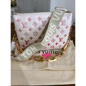 New Authentic Louis Vuitton Empreinte Monogram Aquarelle Watercolor Coussin PM